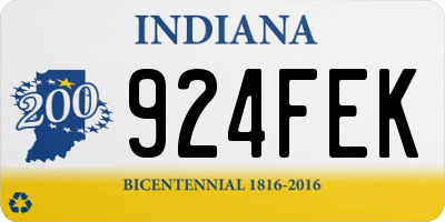 IN license plate 924FEK