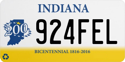 IN license plate 924FEL