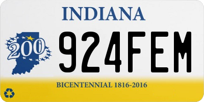 IN license plate 924FEM