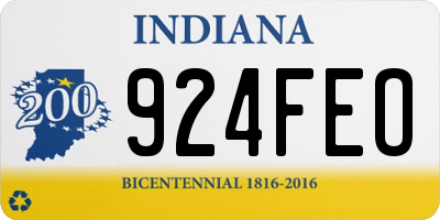 IN license plate 924FEO