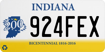 IN license plate 924FEX