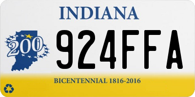 IN license plate 924FFA