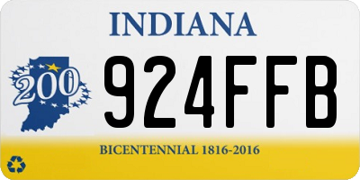IN license plate 924FFB