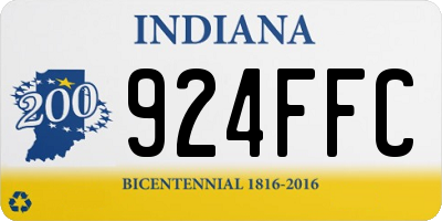IN license plate 924FFC