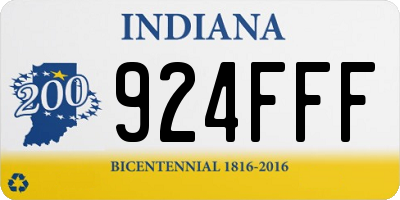 IN license plate 924FFF