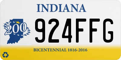 IN license plate 924FFG