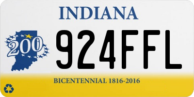 IN license plate 924FFL