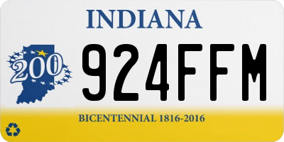 IN license plate 924FFM