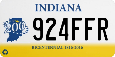 IN license plate 924FFR