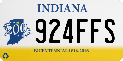 IN license plate 924FFS