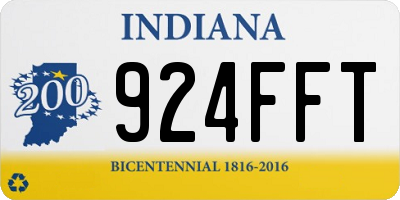 IN license plate 924FFT
