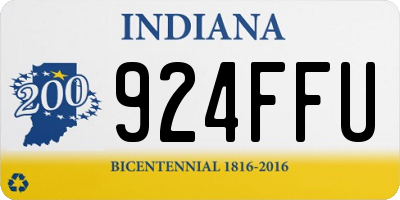 IN license plate 924FFU