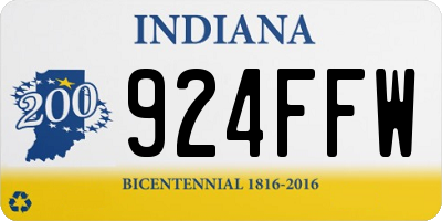 IN license plate 924FFW