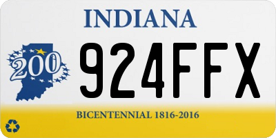 IN license plate 924FFX