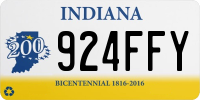 IN license plate 924FFY