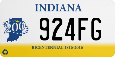 IN license plate 924FG