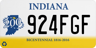 IN license plate 924FGF