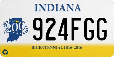 IN license plate 924FGG