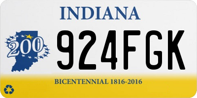 IN license plate 924FGK