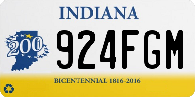 IN license plate 924FGM