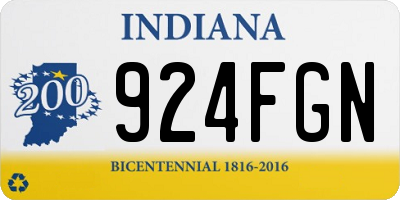 IN license plate 924FGN