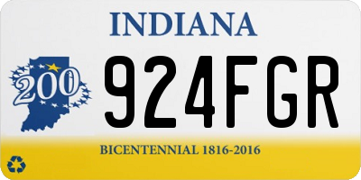IN license plate 924FGR