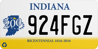 IN license plate 924FGZ