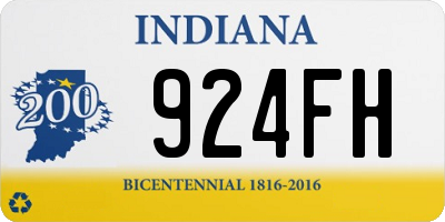 IN license plate 924FH