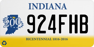 IN license plate 924FHB