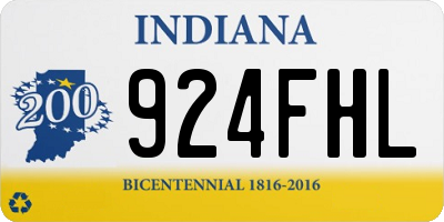 IN license plate 924FHL