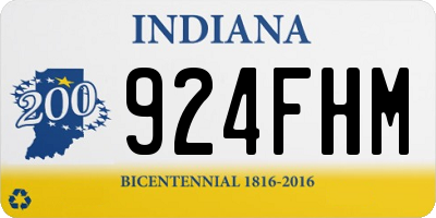 IN license plate 924FHM