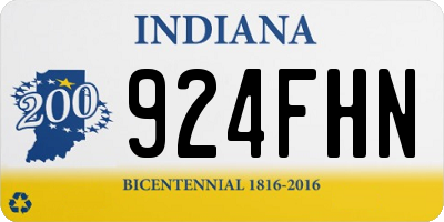 IN license plate 924FHN