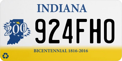 IN license plate 924FHO