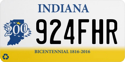 IN license plate 924FHR