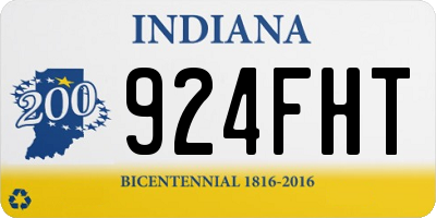IN license plate 924FHT