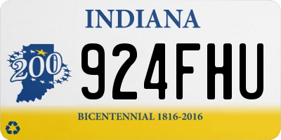 IN license plate 924FHU