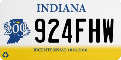 IN license plate 924FHW