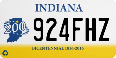 IN license plate 924FHZ