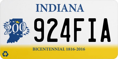 IN license plate 924FIA