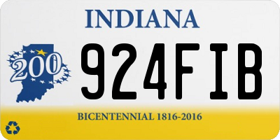 IN license plate 924FIB