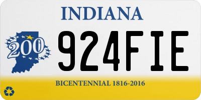 IN license plate 924FIE