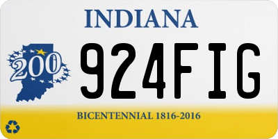 IN license plate 924FIG