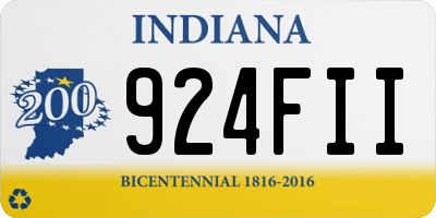 IN license plate 924FII