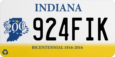 IN license plate 924FIK