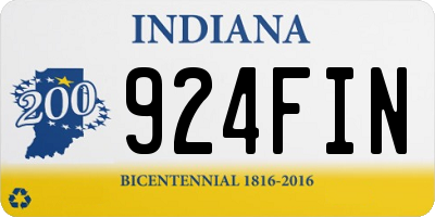 IN license plate 924FIN