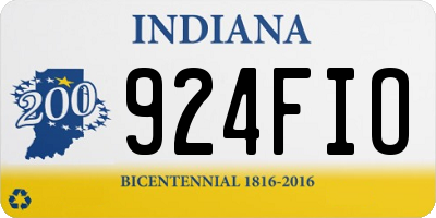 IN license plate 924FIO