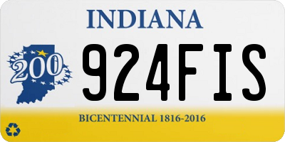 IN license plate 924FIS