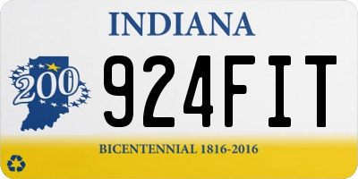 IN license plate 924FIT