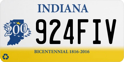 IN license plate 924FIV