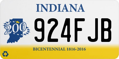 IN license plate 924FJB